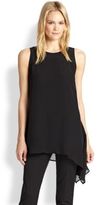 Thumbnail for your product : Eileen Fisher Silk Crepe De Chine Long Tank