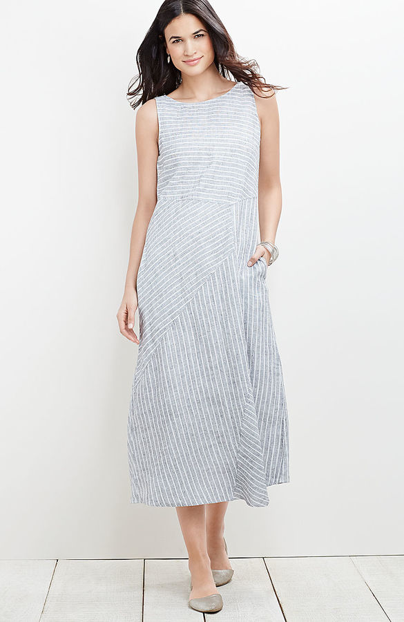 J. Jill Mixedstripes linen dress ShopStyle