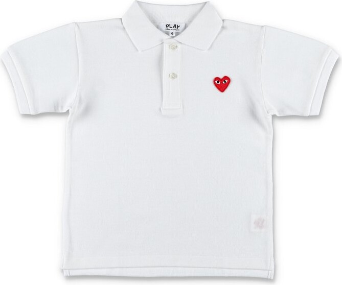 Comme des Garçons Play Kids Heart Patch Polo Shirt