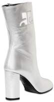 Thumbnail for your product : Courreges 100MM METALLIC LEATHER ANKLE BOOTS