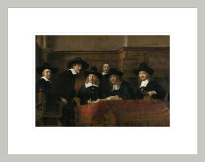 Red Barrel Studio The Syndics: the sampling Officials (Wardens) of the Amsterdam Drapers by Rembrandt van Rijn - Framed Giclee Print