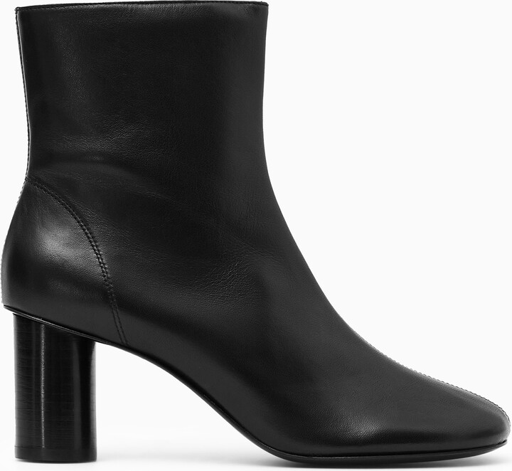 H&M Cylinder-Heel Leather Sock Boots ShopStyle