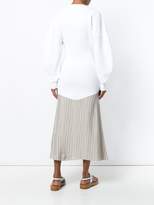 Thumbnail for your product : Esteban Cortazar contrast flared midi dress