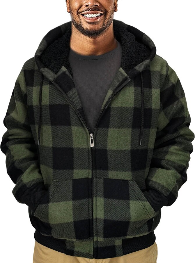 Lumber Jacket Green Buffalo Plaid Coat Woolrich Buffalo Plaid Jacket