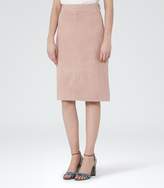 Thumbnail for your product : Reiss Tess Suede A-Line Pencil Skirt