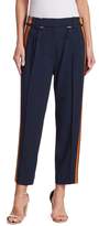 Thumbnail for your product : Peter Pilotto Satin-Trimmed Cropped Wool Trousers
