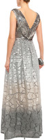 Thumbnail for your product : Alberta Ferretti Sequin-paneled Degrade Fil Coupe Silk-organza Gown