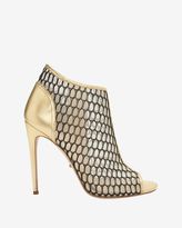Thumbnail for your product : Jerome C. Rousseau Honeycomb Mesh Bootie Sandal: Gold