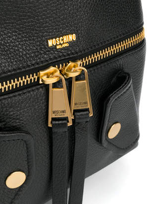 Moschino ring detail biker backpack