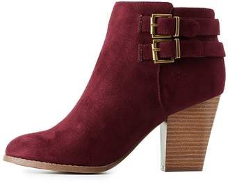 Charlotte Russe Buckled Ankle Booties