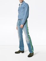 Thumbnail for your product : Gucci Web trim embellished straight jeans