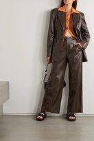 Thumbnail for your product : Nanushka Namas Vegan Leather Wide-leg Pants - Brown