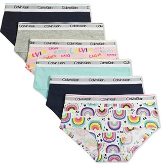 Calvin Klein Girls Underwear Cotton Hipster Panties, 6 Pack - ShopStyle