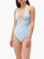 Thumbnail for your product : Heidi Klein Half Moon Montego Bay U-bar Swimsuit - Light Blue