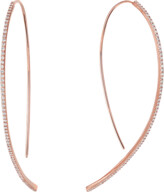 Thumbnail for your product : Lana 14k Rose Gold Skinny Hooked Diamond Hoop Earrings