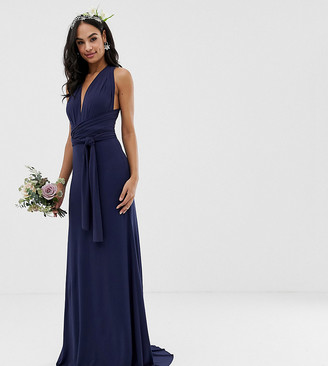 TFNC bridesmaid exclusive multiway maxi dress in navy