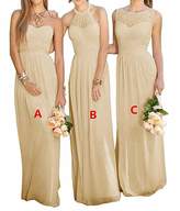 Thumbnail for your product : GMAR Women's Chiffon BridesmBid Dresses Sleeveless Long Prom Evening Gowns
