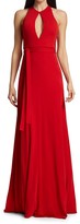 Thumbnail for your product : Halston Paola Halter Keyhole Gown