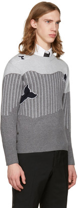 Thom Browne Grey Sea Animal Classic Pullover