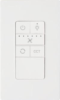 Visual Comfort Fan White 6-speed smart wall remote control for ceiling fans