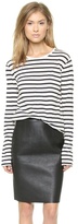 Thumbnail for your product : Alexander Wang T by Stripe Long Sleeve Tee
