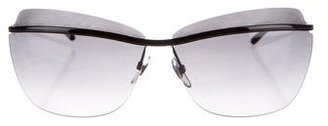 Saint Laurent Rimless Browbar Sunglasses