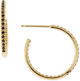 Thumbnail for your product : Sydney Evan Small Yellow Blue Sapphire Hoop Earrings