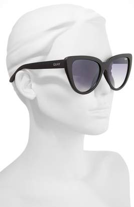 Quay Stray Cat 58mm Mirrored Cat Eye Sunglasses