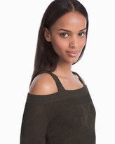 Thumbnail for your product : White House Black Market Cold-Shoulder Short-Sleeve Sweater
