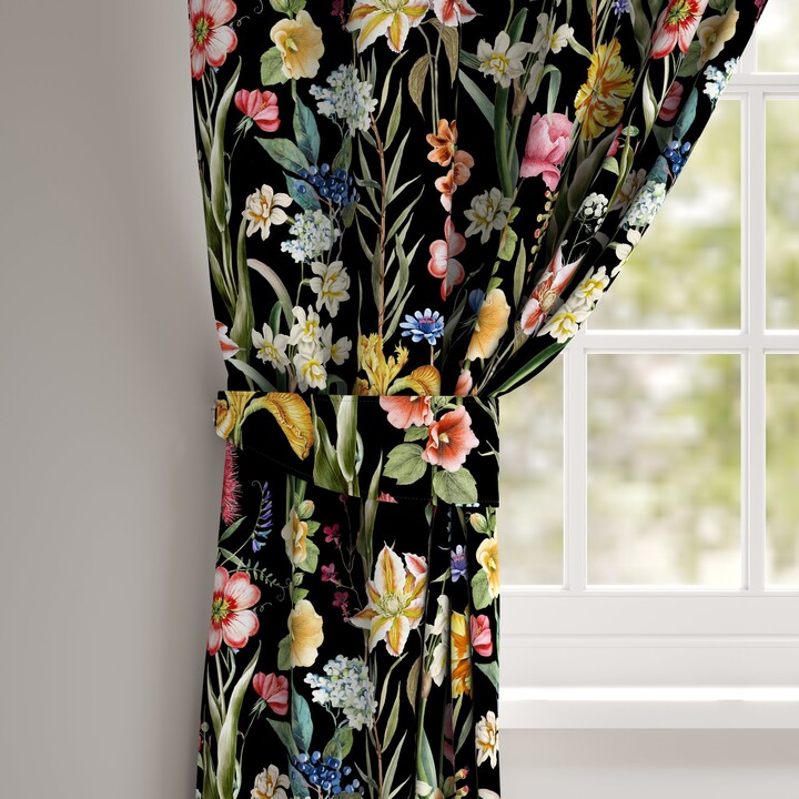 Dunelm Maximalist Tropical Made to Measure Tieback Tropical Black