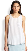 Thumbnail for your product : Joie Nicholette Striped Silk Tank Top