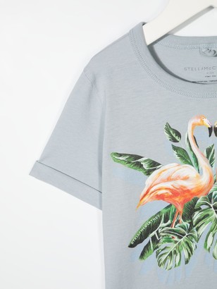 Stella McCartney Kids flamingo print T-shirt