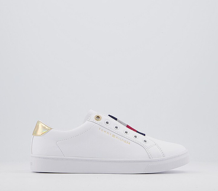 tommy hilfiger gold trainers