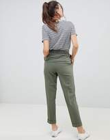 Thumbnail for your product : ASOS DESIGN woven peg pants with obi tie