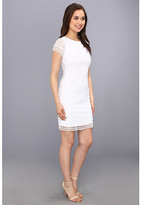 Thumbnail for your product : Laundry by Shelli Segal Cap Sleeve Lace w/ Keyhole Back