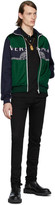 Thumbnail for your product : Versace Green and Navy Medusa Track Jacket