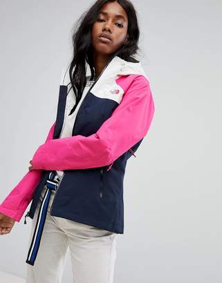 The North Face Stratos Waterproof Jacket In Pink And Navy