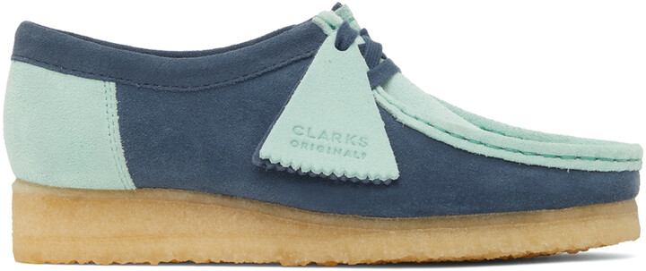 Clarks Originals Blue Suede Wallabee Derbys - ShopStyle Oxfords
