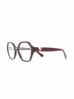 Thumbnail for your product : Valentino Eyewear Hexagonal-Shape Optical Glasses