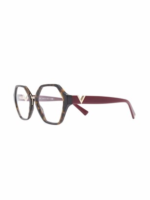 Valentino Eyewear Hexagonal-Shape Optical Glasses