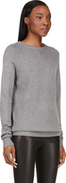Thumbnail for your product : Alexander Wang T by Heather Grey Waffle Seed Stitch Sweater