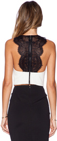 Thumbnail for your product : Alice + Olivia Wolla Lace Back Crop Top