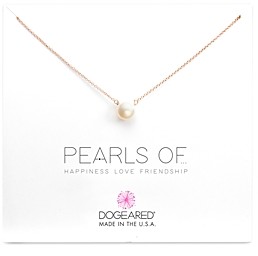 Dogeared Pearls of Happiness, Love, Friendship Necklace, 16