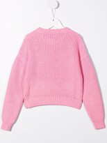 Thumbnail for your product : Msgm Kids Floral-Embroidered Logo Jumper