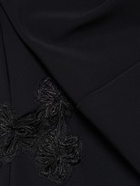 Thumbnail for your product : Teri Jon by Rickie Freeman Floral-Embroidered Tulle Soutache Hem Scuba Gown