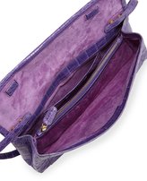 Thumbnail for your product : Nancy Gonzalez Gotham Crocodile Clutch Bag, Purple Matte