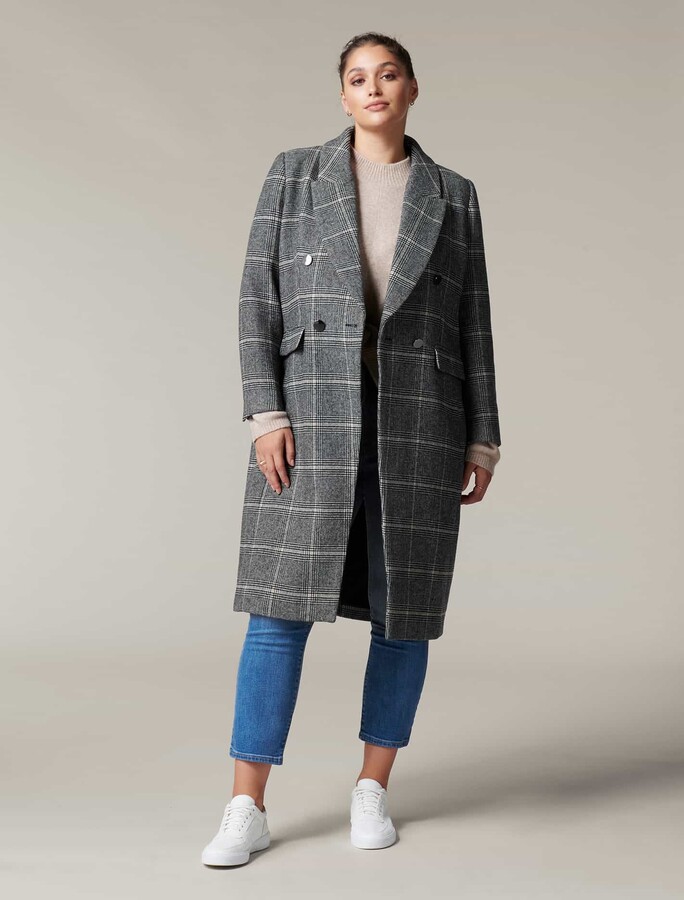 forever new check coat