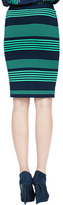 Thumbnail for your product : Halston Striped Formfitting Pencil Skirt