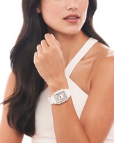 Thumbnail for your product : Michele Deco Madison Ceramic Diamond Watch, White