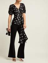 Thumbnail for your product : Diane von Furstenberg Garnett Crepe Kick-flare Trousers - Womens - Black